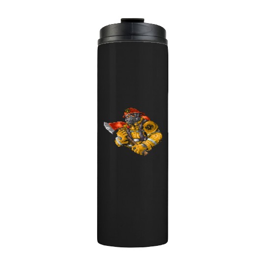 firefighter fire brigade fire station blueish use Thermal Tumblers