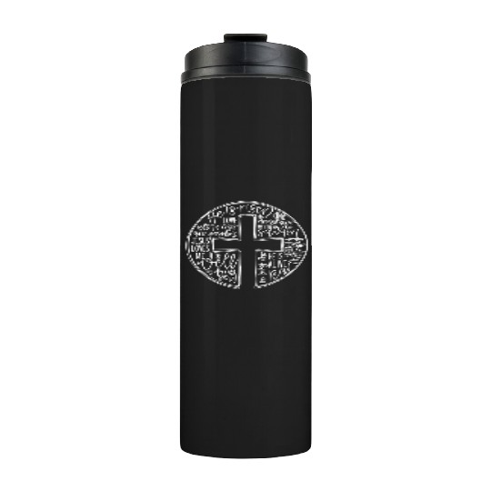 Cross With Words He is Risen Thermal Tumblers