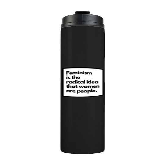 Feminism solid back sticker Thermal Tumblers