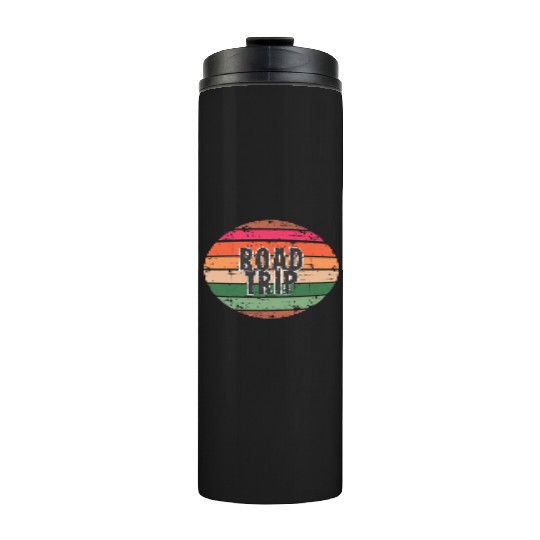 Road Trip orange Thermal Tumblers