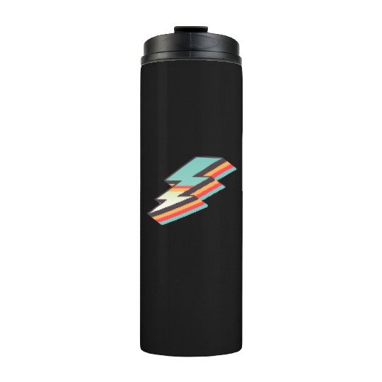 retro vintage lightning bolt Thermal Tumblers