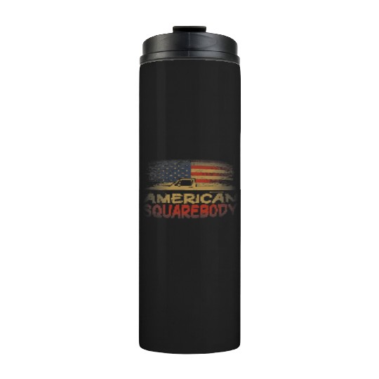 American Flag Square Body American Squarebody Thermal Tumblers