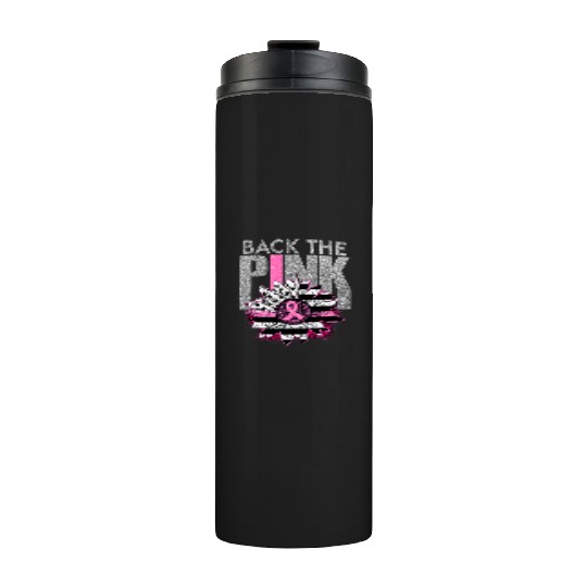 Pink Ribbon Breast Cancer Awareness Thermal Tumblers