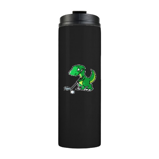 Tyrannosaurus Golf Player Golfer Golfing Funny Thermal Tumblers