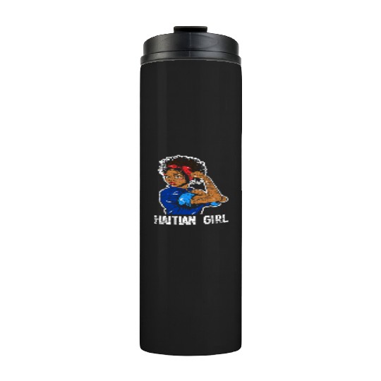 Haiti Girl Caribbean Thermal Tumblers