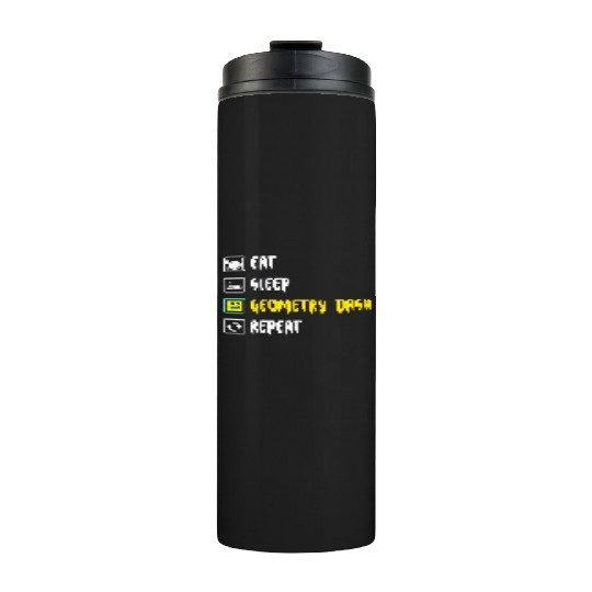Eat sleep geometry dash repeat retro Jumper Repeat Thermal Tumblers