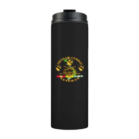 Army Vietnam Combat Cavalry Veteran w Support Brig Thermal Tumblers
