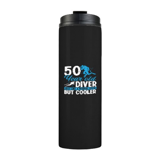 50th Birthday Scuba Divers Scuba Diving 50 Years Thermal Tumblers