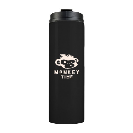 It's Monkey Time Cute Funny Monkey Face Thermal Tumblers