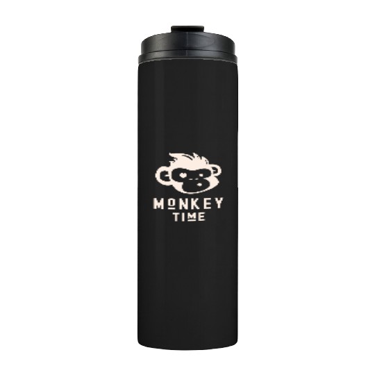 It's Monkey Time Cute Funny Monkey Face Thermal Tumblers