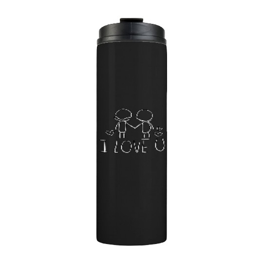 valentines day i love you gay couple Thermal Tumblers