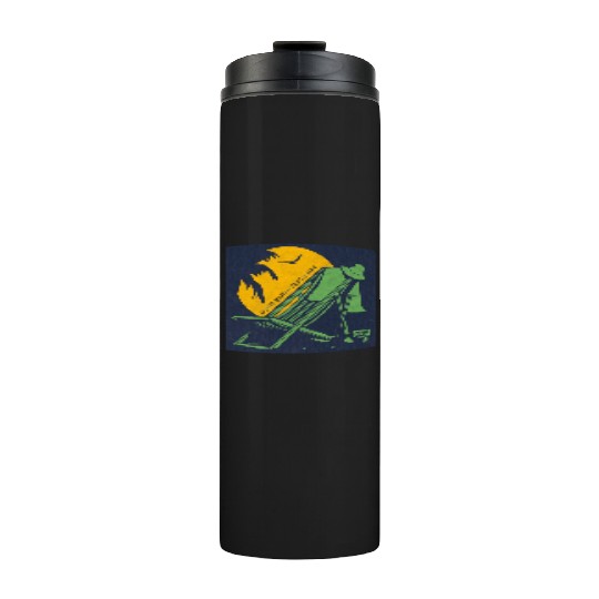 OBX Beach B OBX Sea Green Navy Vintage Thermal Tumblers