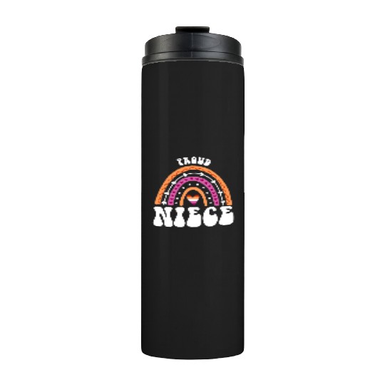 Proud Niece Lesbian Pride Rainbow Thermal Tumblers