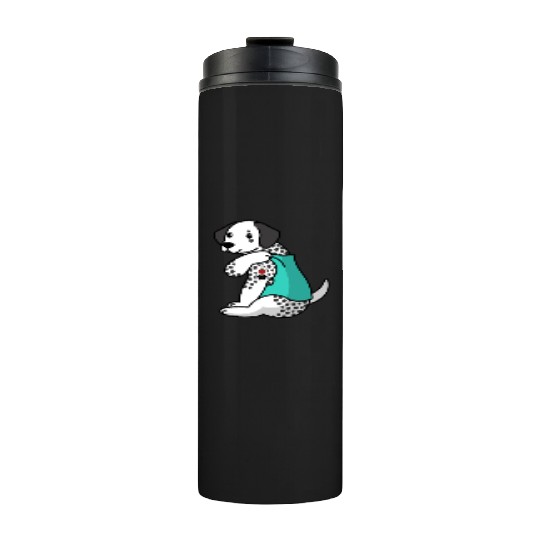 I Love Mom Tattoo Dalmatian Thermal Tumblers
