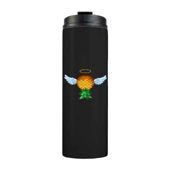 Cute Swinger Upside Down Pineapple Angel Wings Thermal Tumblers