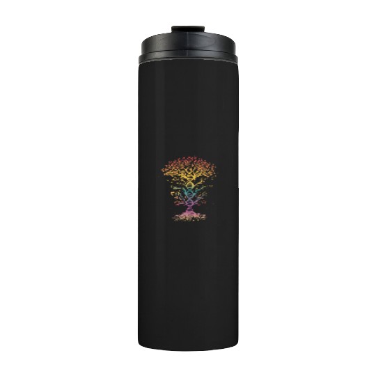 DNA Tree of Life Genetics Colorful Science Thermal Tumblers