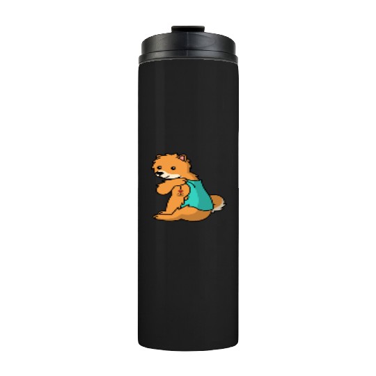 I Love Dad Pomeranian Thermal Tumblers