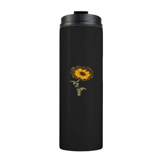Sunflower Music Teacher Musician Gardening Thermal Tumblers