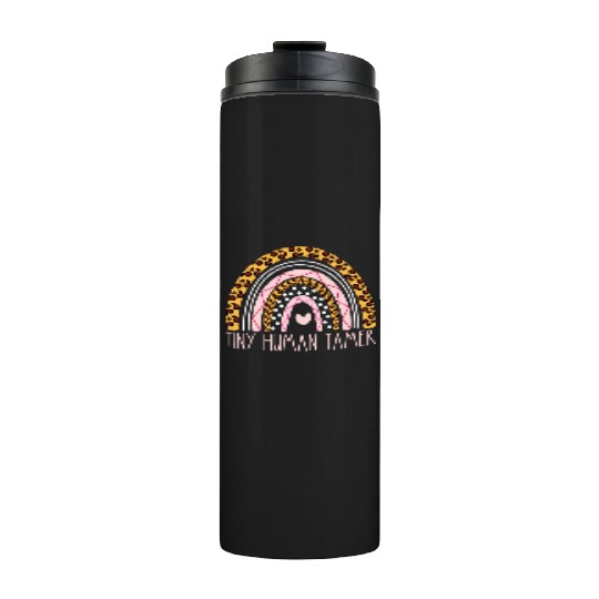 Tiny Human Tamer Bohemian Rainbow Daycare Teacher Thermal Tumblers