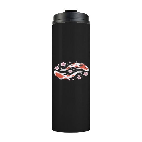 Japanese Koi Fish and Cherry Blossom Thermal Tumblers