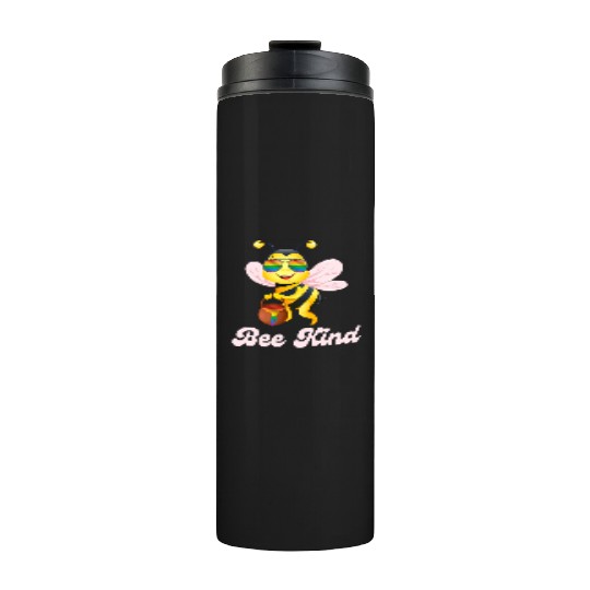 Bee LGBTQ Pride Rainbow Flag Kindness Thermal Tumblers