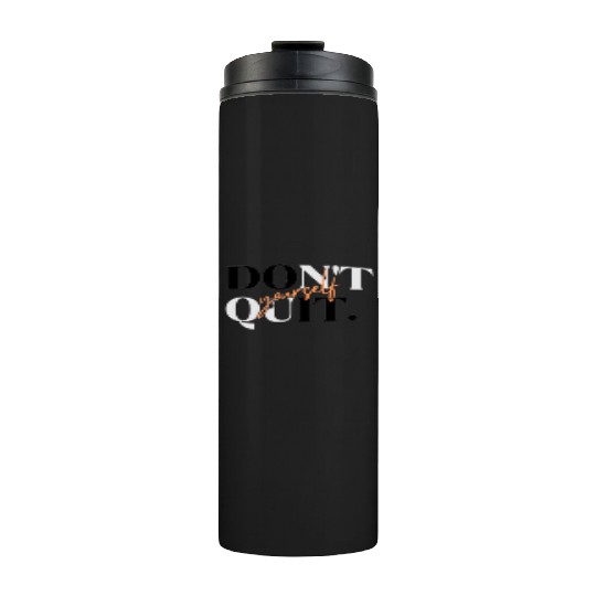 Black Orange Simple Typography Thermal Tumblers