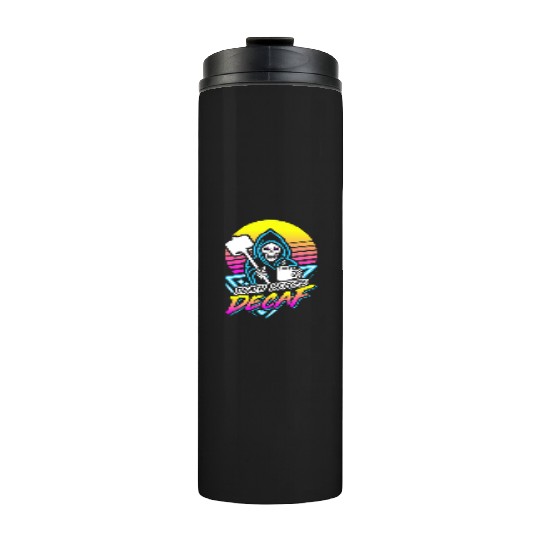 Death Before Decaf (Gym Reaper) Retro Neon Thermal Tumblers