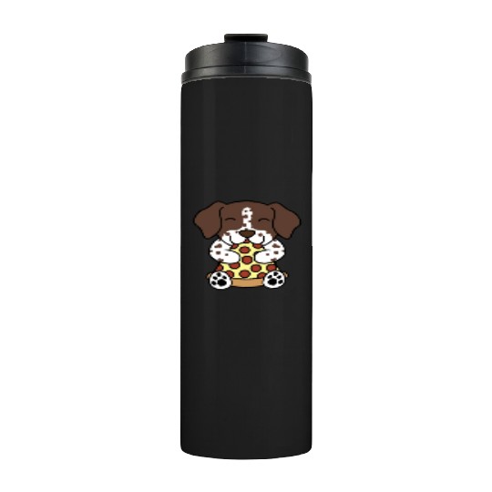 German Shorthaired Pointer Pizza Lover Thermal Tumblers