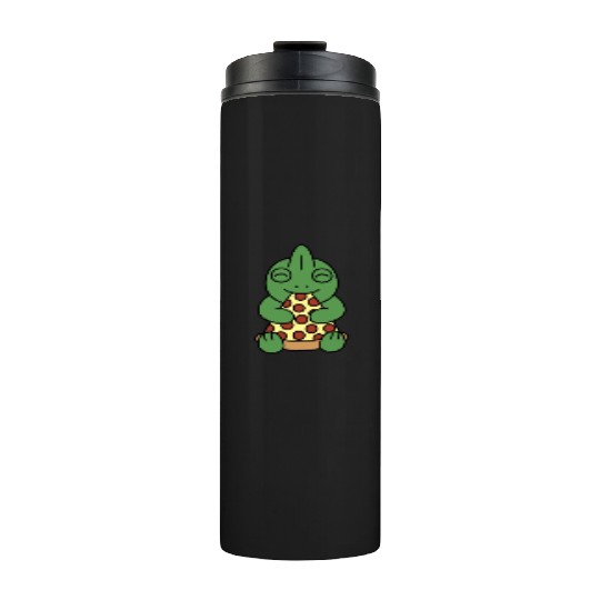 Chameleon Pizza Lover Thermal Tumblers