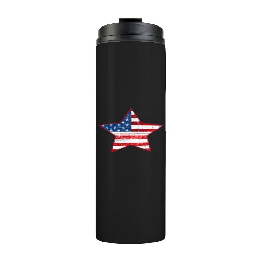 US Flag Star Patriotic Thermal Tumblers Stars Stripes