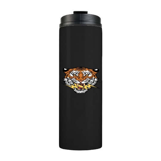 Tiger face and lightning bolt Thermal Tumblers