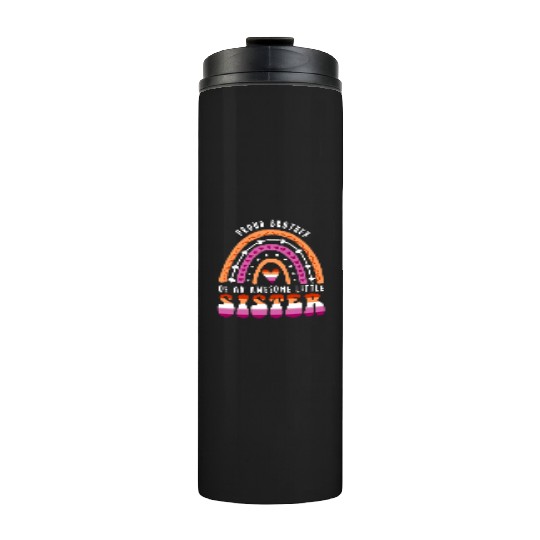 Proud Brother Awesome Little Sister Lesbian Thermal Tumblers