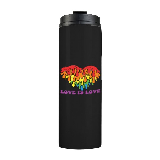 LBGT Flag Gay Pride Human Love is Love Thermal Tumblers