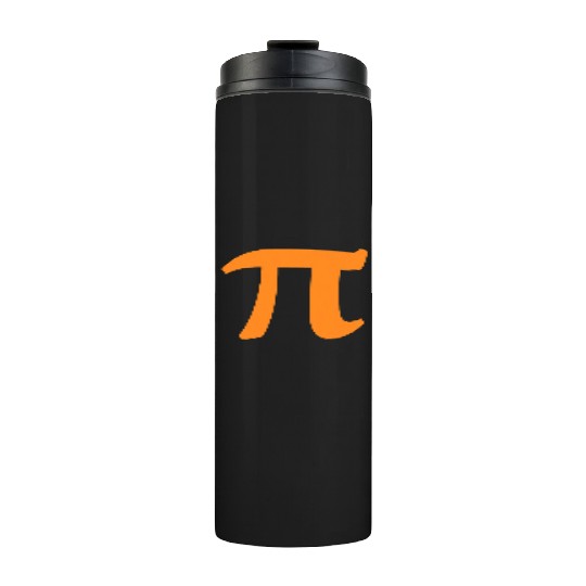 Pi symbol Thermal Tumblers for pi day 3 14 orange symbol