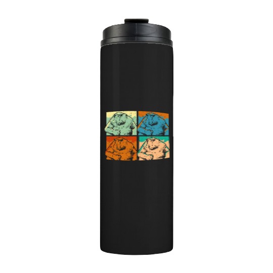 Retro Proboscis Monkey Ape Wildlife Zookeeper Thermal Tumblers