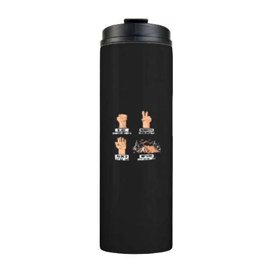 Rock Paper Scissors Nothing Beats Camping Funny Ca Thermal Tumblers