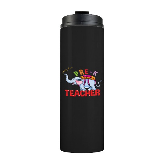 Back To School Elephant Pre-K Teacher Thermal Tumblers