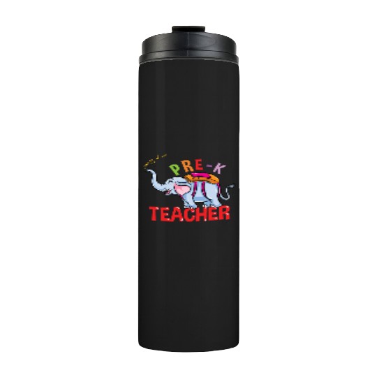 Back To School Elephant Pre-K Teacher Thermal Tumblers