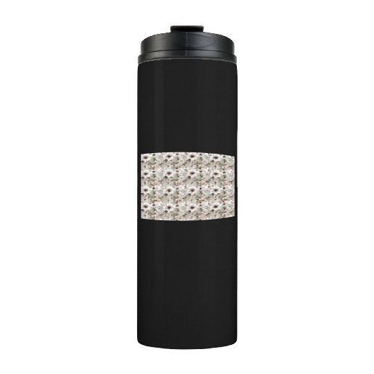 Beige Sage Green Floral Pattern Thermal Tumblers