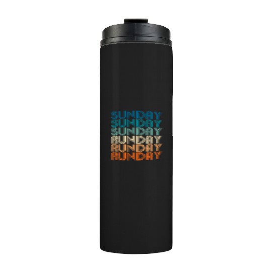 Sunday Runday Vintage Retro Fitness Training Thermal Tumblers