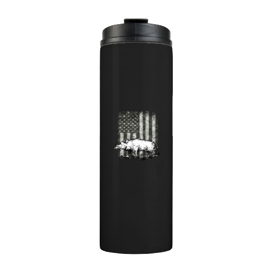 Patriotic Wild Boar Hunting Season For Hog Thermal Tumblers