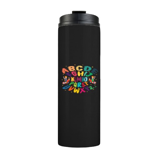 funny kindergarten hi alphabet back to school Thermal Tumblers