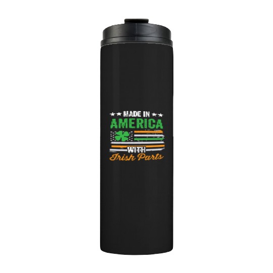 Made In America With Irish Parts Ireland Gaelic Thermal Tumblers