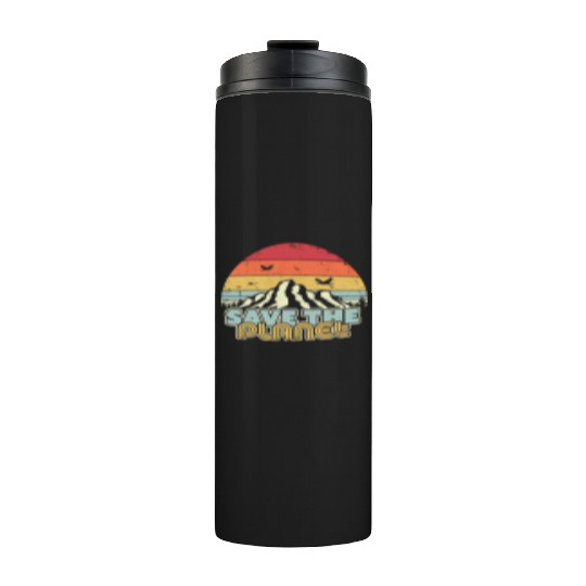 Save The Planet Retro Climate Change Thermal Tumblers