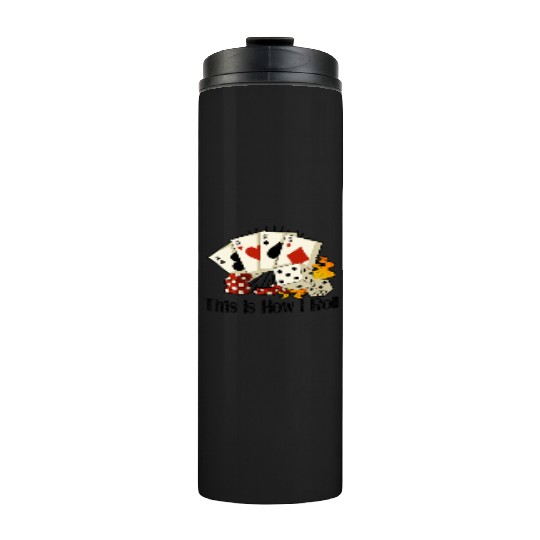 Poker Casino Poker Player Gambling Roulette Gift Thermal Tumblers