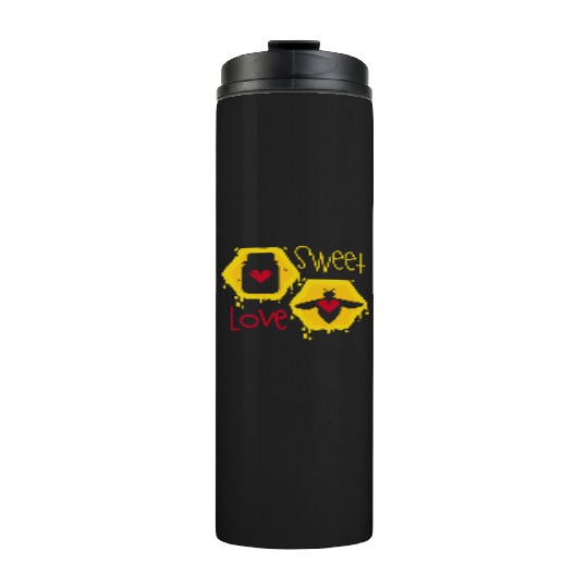 Sweet love yellow honey bee Thermal Tumblers
