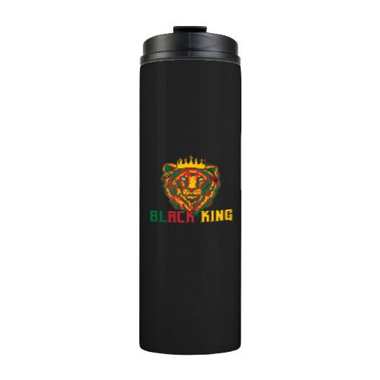 African American Lion Thermal Tumblers