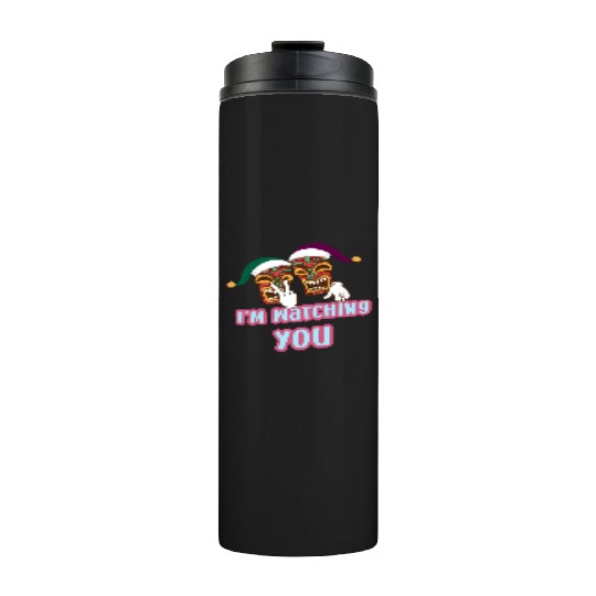 I'm Watching You Christmas In July Surfing Santa C Thermal Tumblers