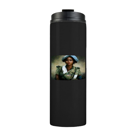 Beautiful US army combat medic painting Thermal Tumblers
