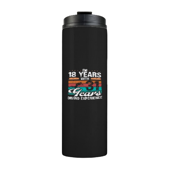 49 Birthday Idea Scuba Diving 49 Year Old Diver Thermal Tumblers